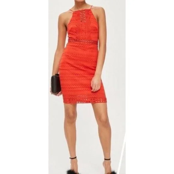 Topshop | Dresses | Topshop Lace Bodycon Mini Dress | Poshmark